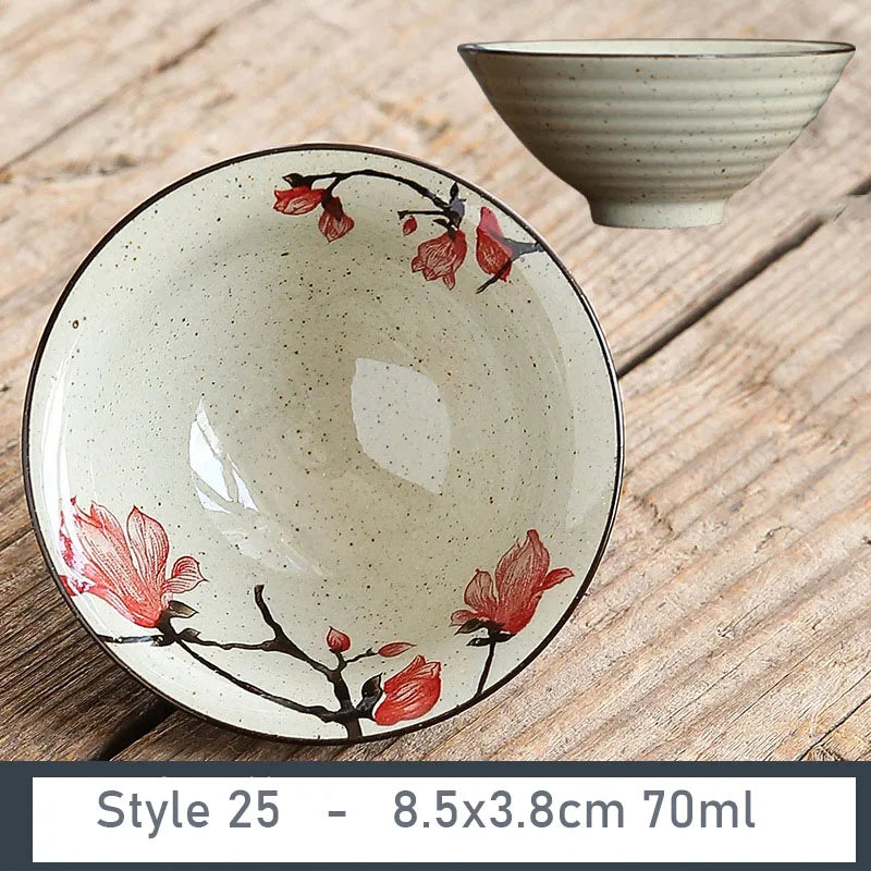 1 PCS Antique Plant Ash Porcelain Teacup Travel Ceramic Tea Bowl Anti Scaling Handmade Cone Cup Retro Meditation Cup Teaset 70ml